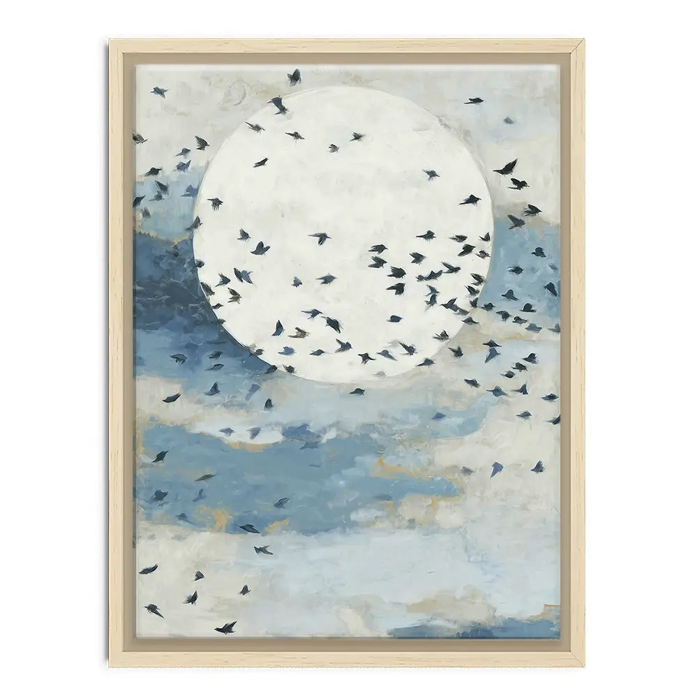 Floating Moon Bird Cloud Canvas Print Floating Moon Bird Cloud Canvas Print wall art product Chromatic Storm Studio