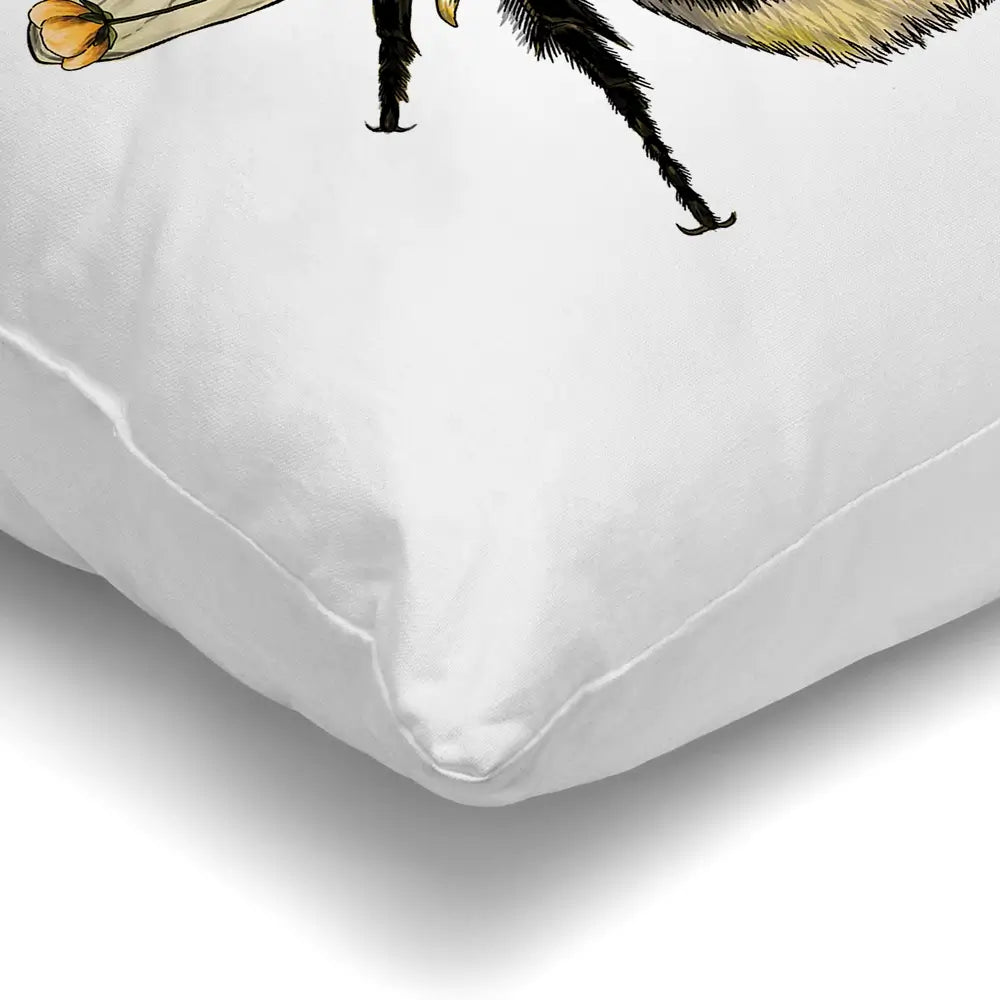 Floral Bumblebee Cushion Floral Bumblebee Cushion wall art product Art Print Shop