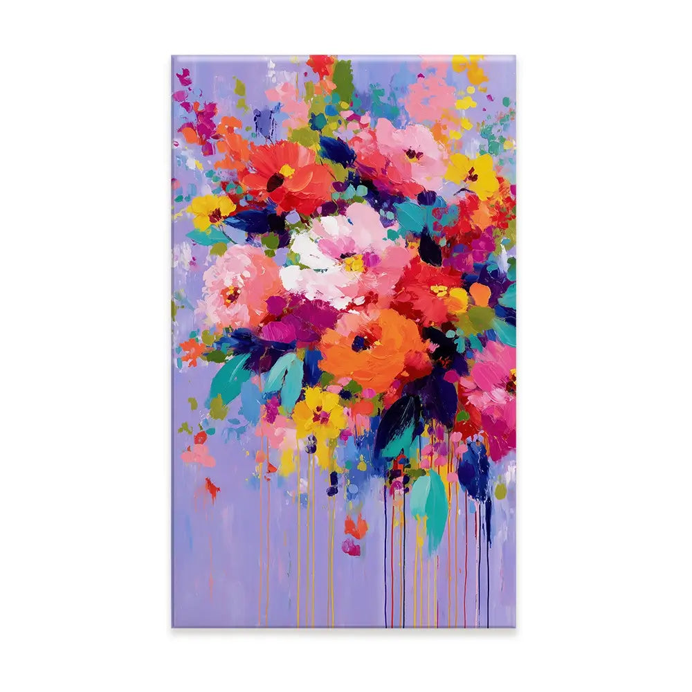 Floral Burst On Lavender Canvas Print Floral Burst On Lavender Canvas Print wall art product Chromatic Storm Studio