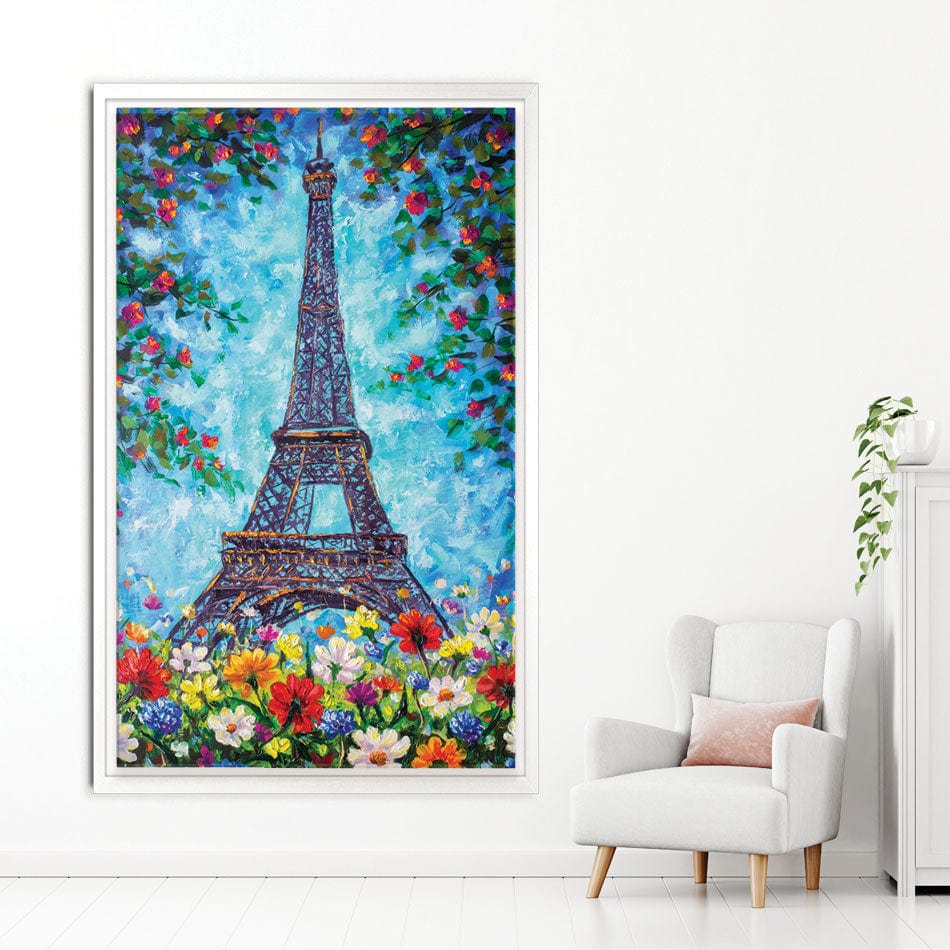 Floral Eiffel Tower Canvas Print wall art product Valery Rybakow / Shutterstock