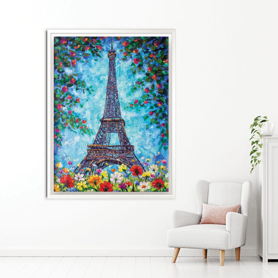 Floral Eiffel Tower Canvas Print wall art product Valery Rybakow / Shutterstock