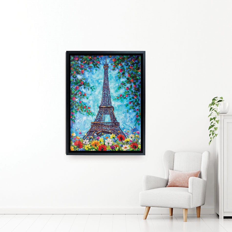 Floral Eiffel Tower Canvas Print wall art product Valery Rybakow / Shutterstock