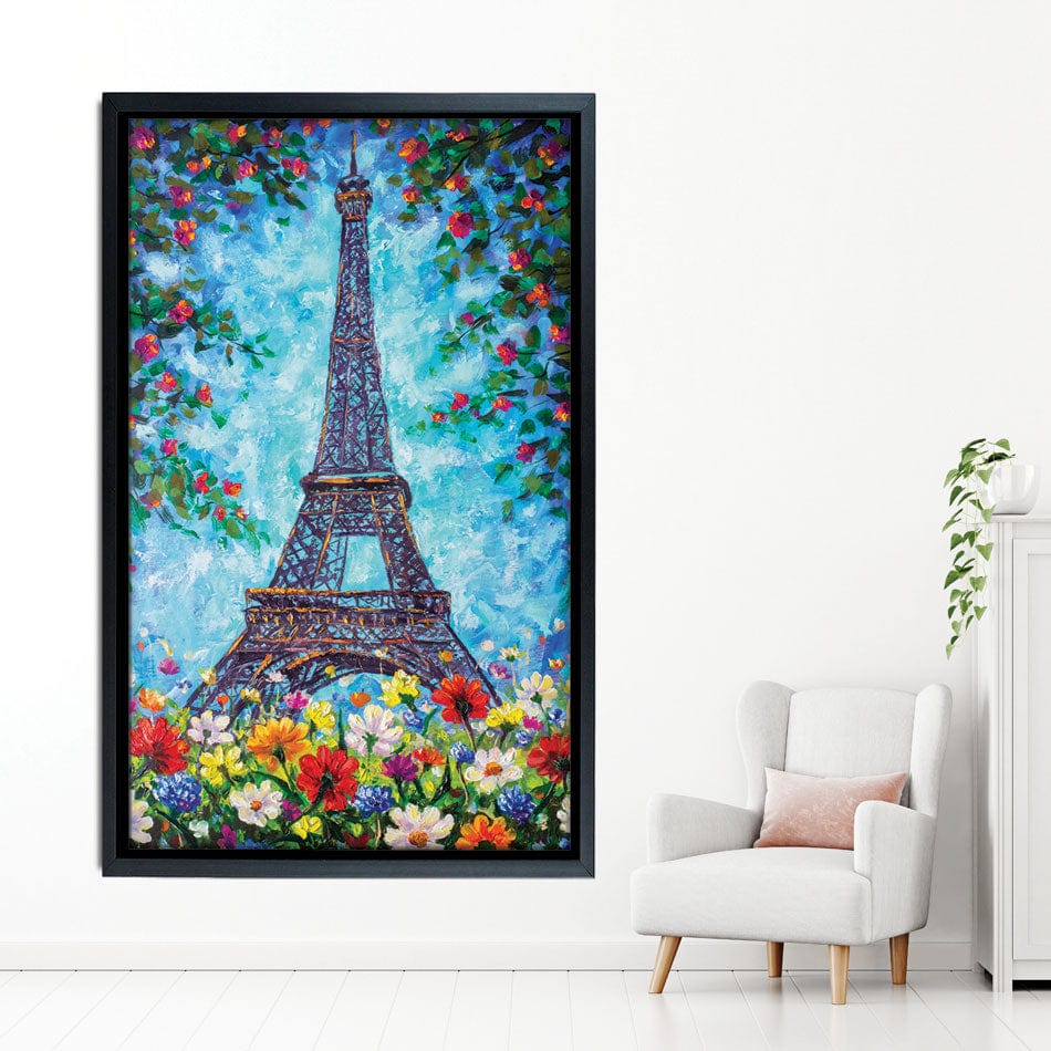 Floral Eiffel Tower Canvas Print wall art product Valery Rybakow / Shutterstock