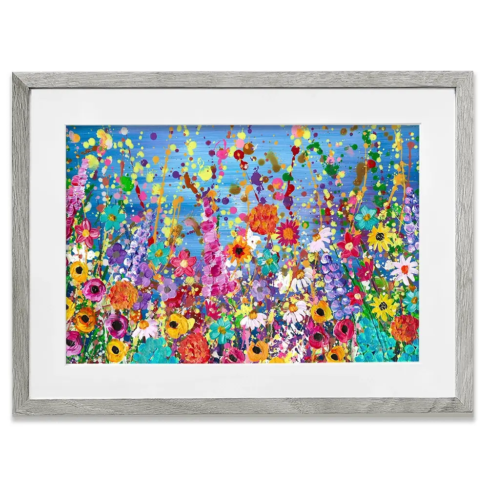 Floral Eruption Framed Art Print Floral Eruption Framed Art Print wall art product Emma LC Art