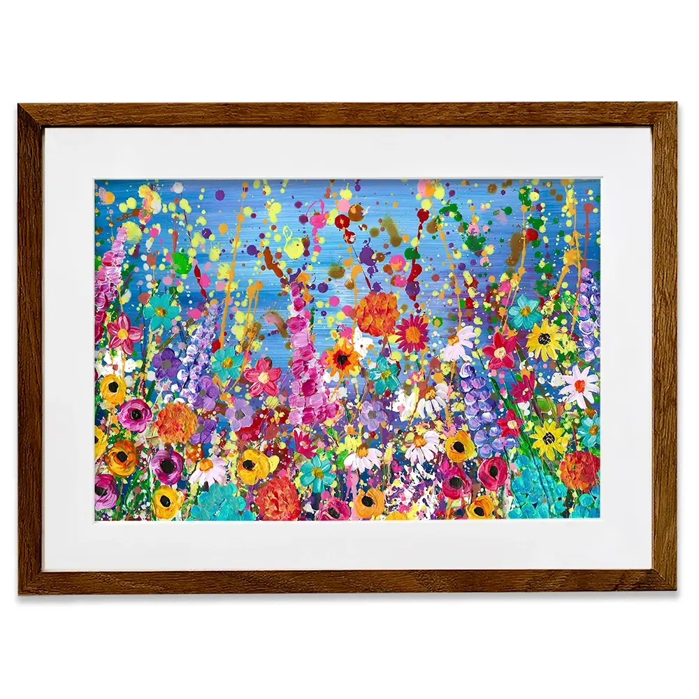 Floral Eruption Framed Art Print Floral Eruption Framed Art Print wall art product Emma LC Art