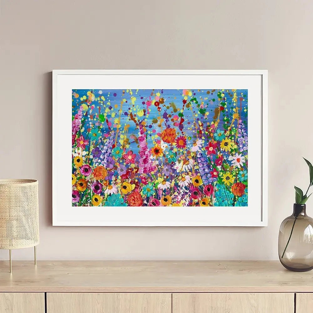 Floral Eruption Framed Art Print Floral Eruption Framed Art Print wall art product Emma LC Art