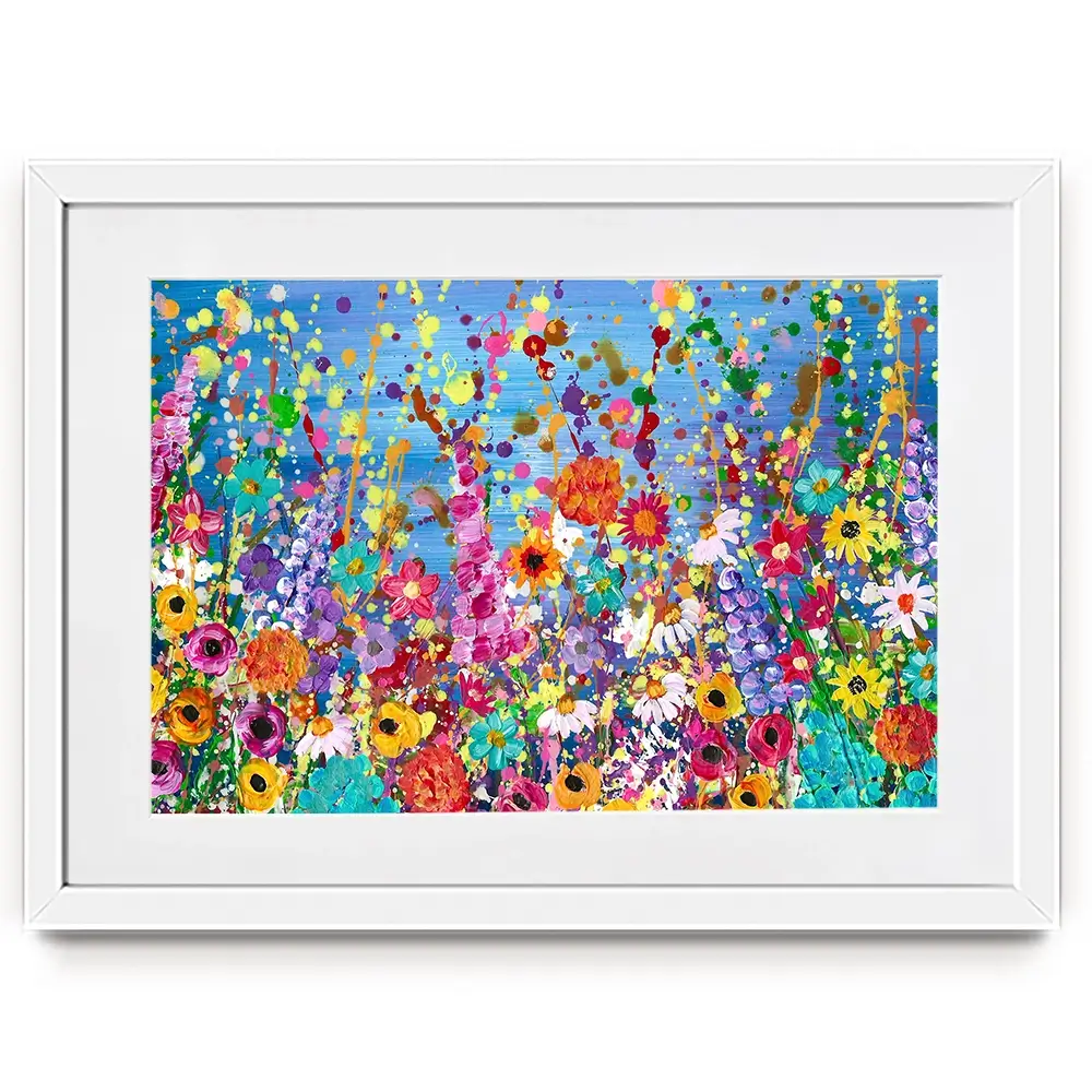 Floral Eruption Framed Art Print Floral Eruption Framed Art Print wall art product Emma LC Art
