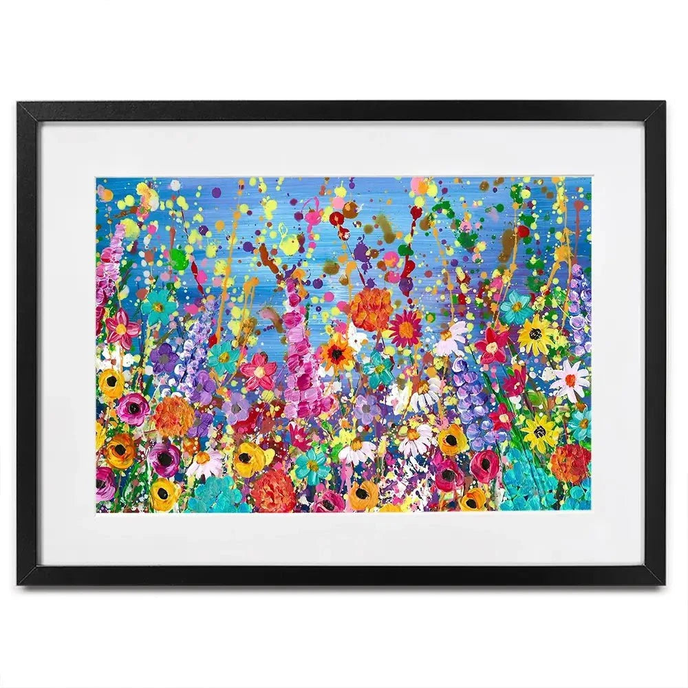 Floral Eruption Framed Art Print Floral Eruption Framed Art Print wall art product Emma LC Art