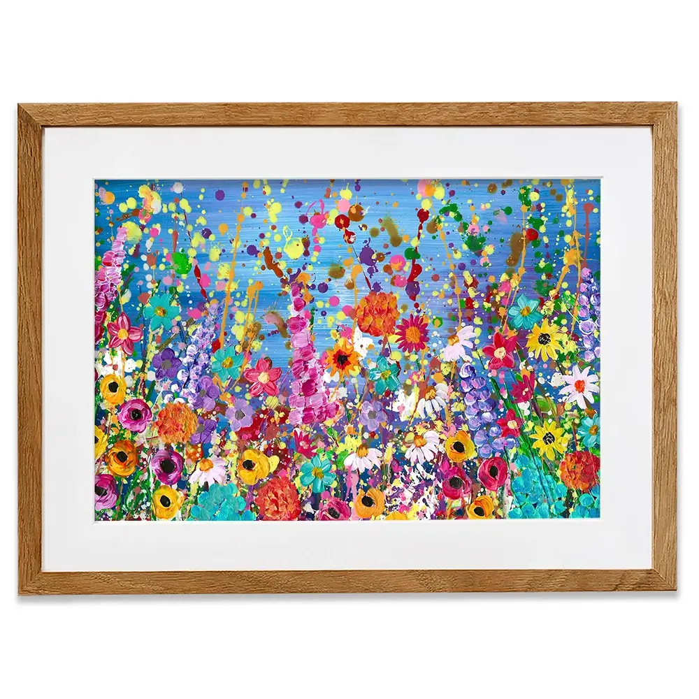 Floral Eruption Framed Art Print Floral Eruption Framed Art Print wall art product Emma LC Art