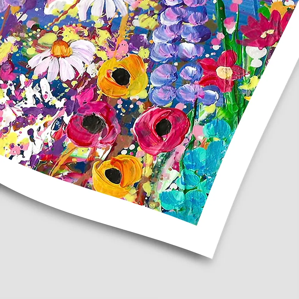 Floral Eruption Square Art Print Floral Eruption Square Art Print wall art product Emma LC Art
