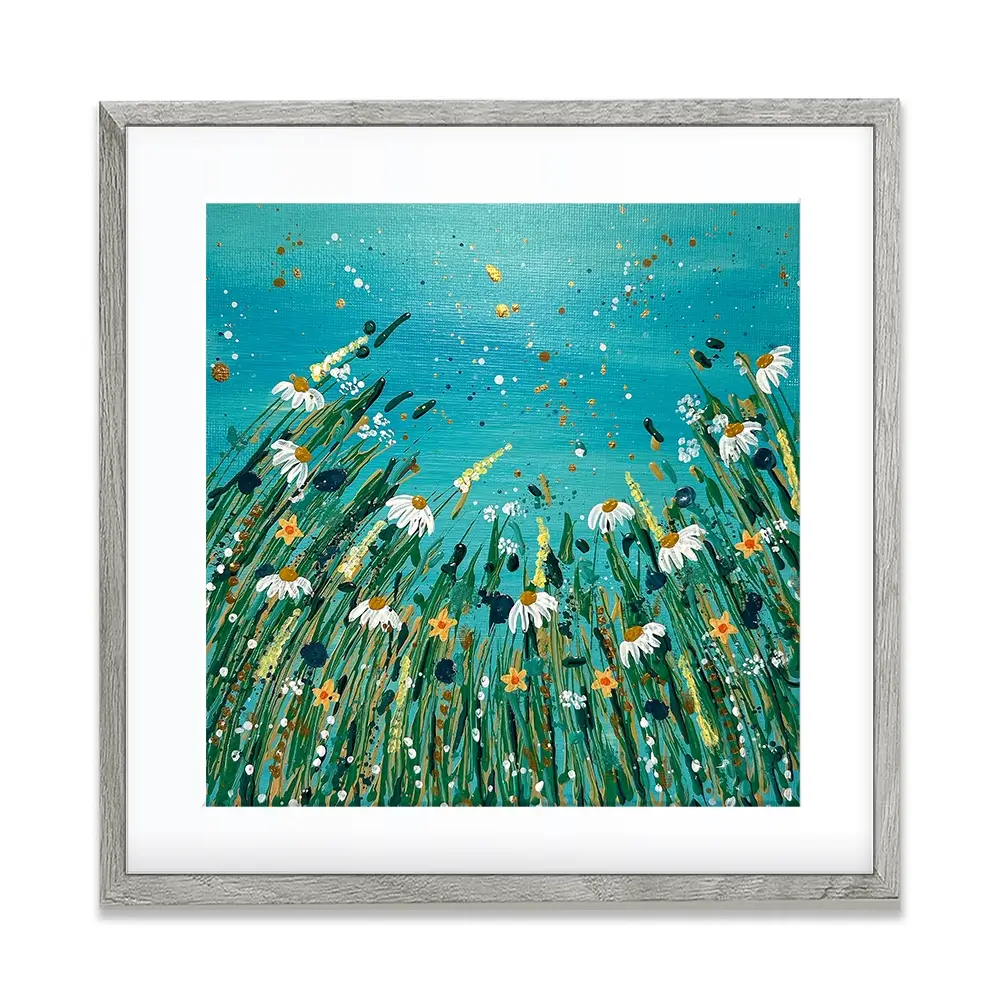 Floral Feast Square Framed Art Print Floral Feast Square Framed Art Print wall art product Emma LC Art