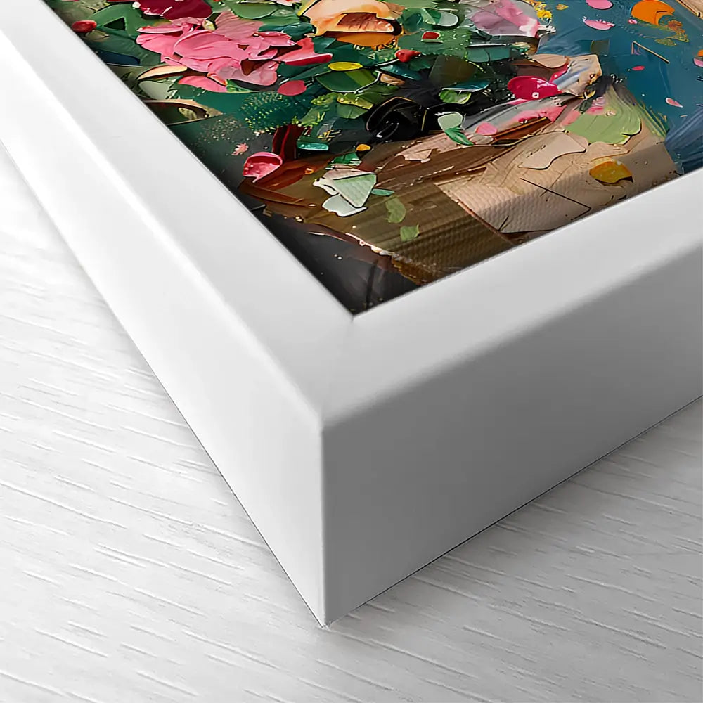 Floral Filled Streets Square Canvas Print Floral Filled Streets Square Canvas Print wall art product Elena Avanesova