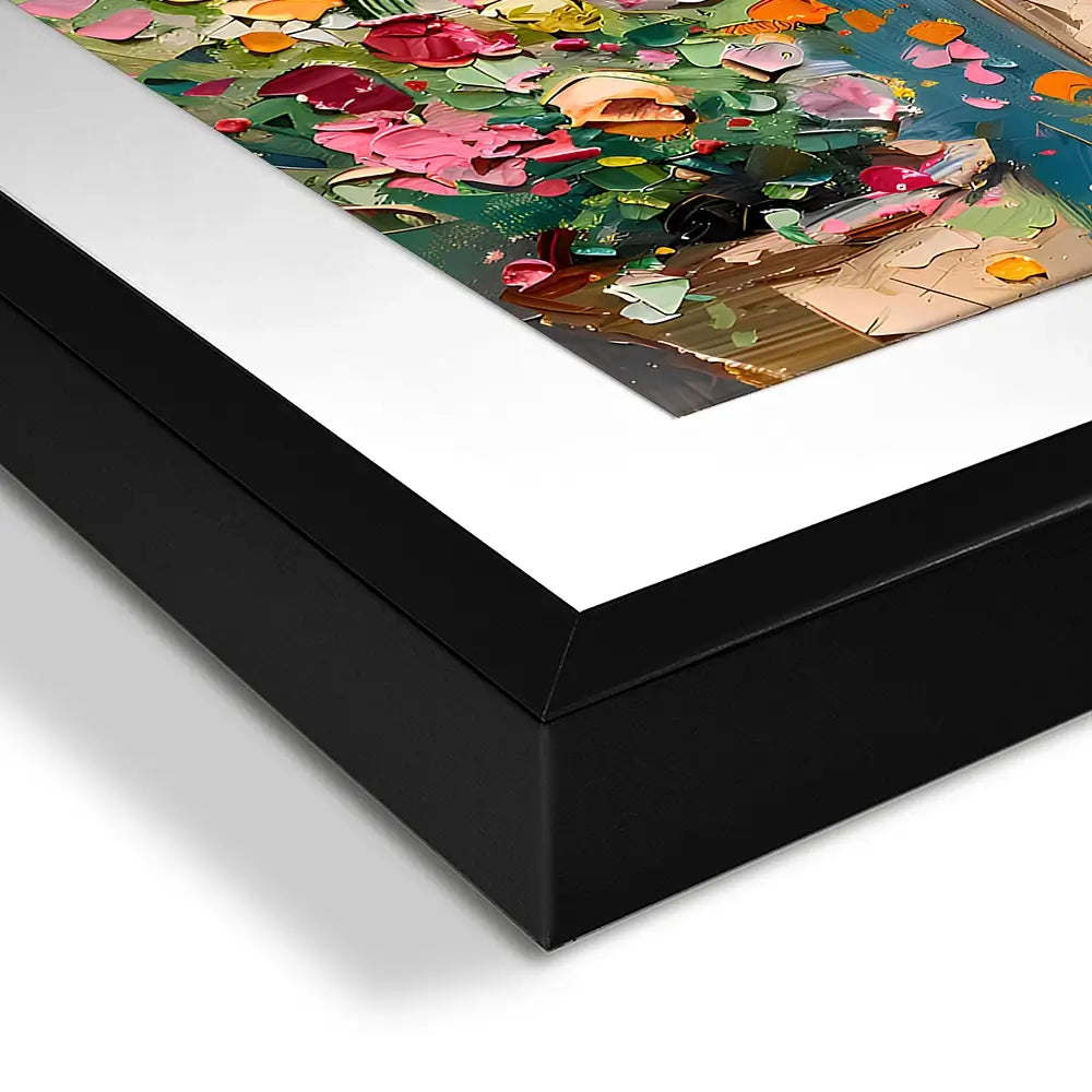 Floral Filled Streets Square Framed Art Print Floral Filled Streets Square Framed Art Print wall art product Elena Avanesova