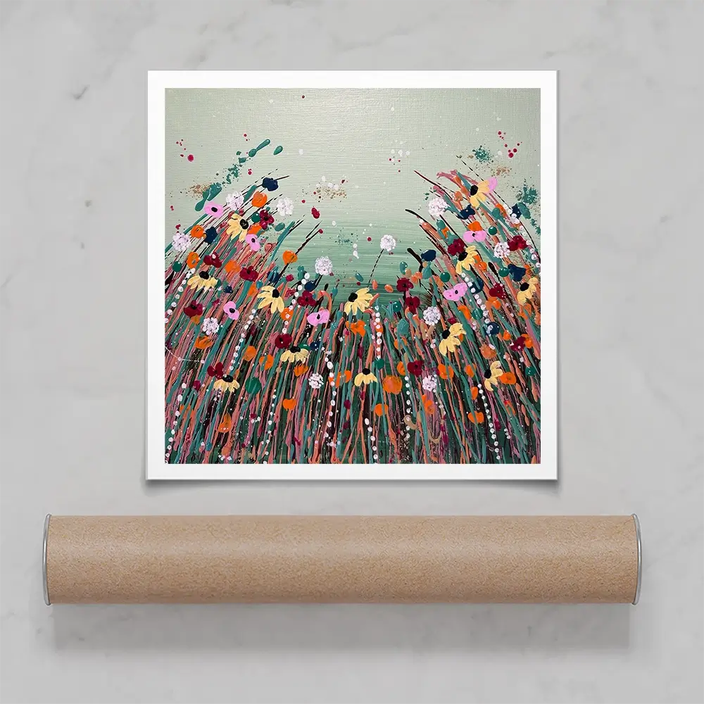 Floral Fresh Square Art Print Floral Fresh Square Art Print wall art product Emma LC Art