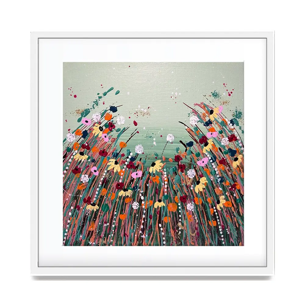 Floral Fresh Square Framed Art Print Floral Fresh Square Framed Art Print wall art product Emma LC Art