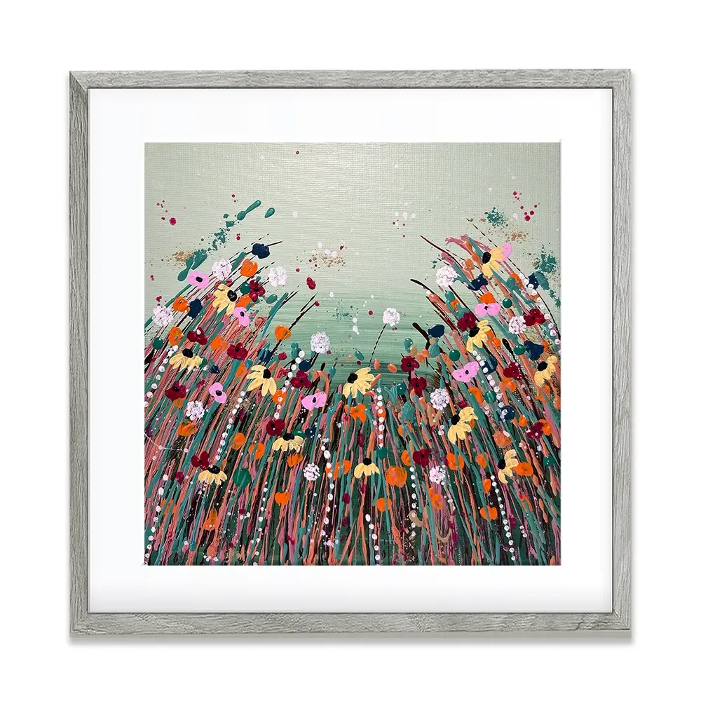Floral Fresh Square Framed Art Print Floral Fresh Square Framed Art Print wall art product Emma LC Art