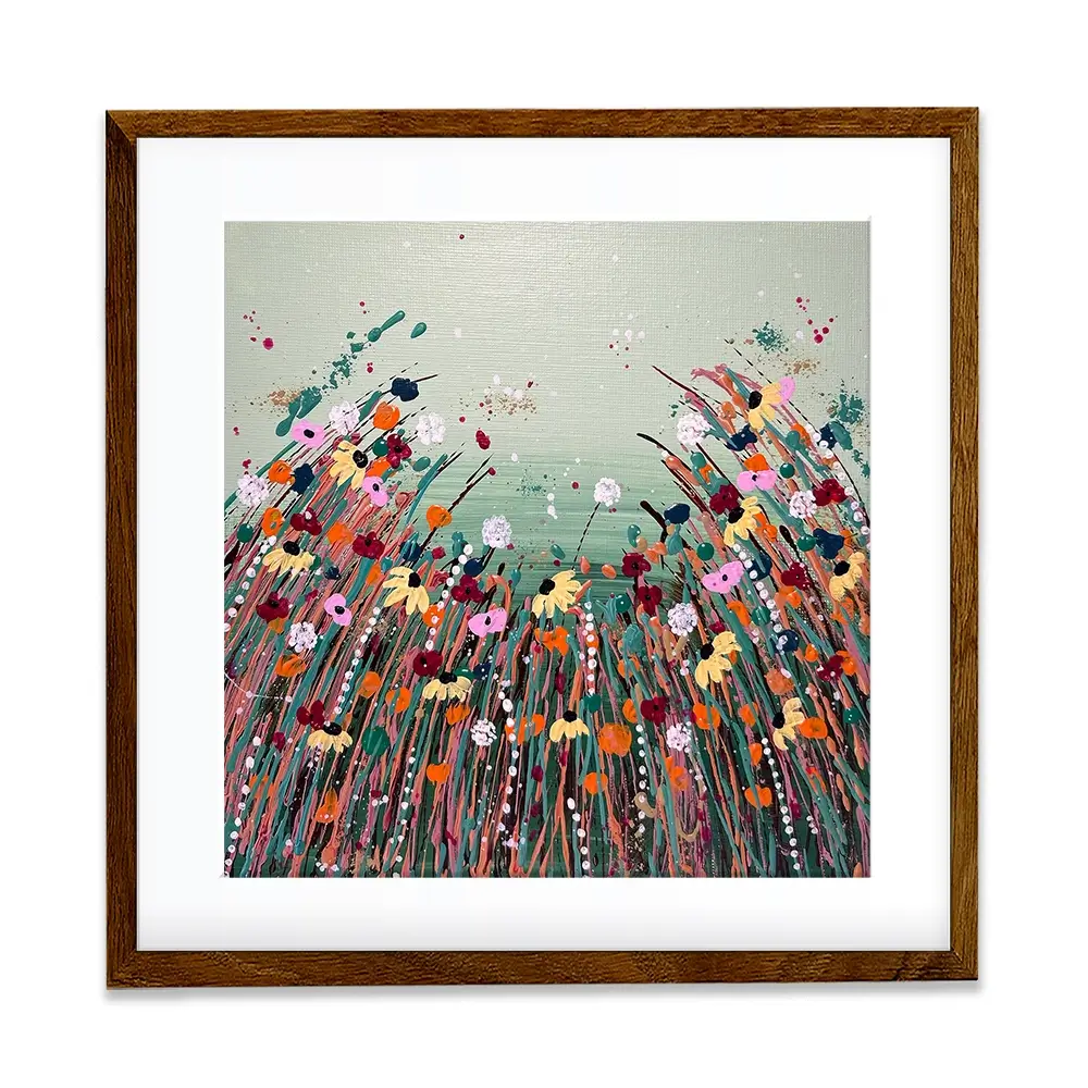 Floral Fresh Square Framed Art Print Floral Fresh Square Framed Art Print wall art product Emma LC Art