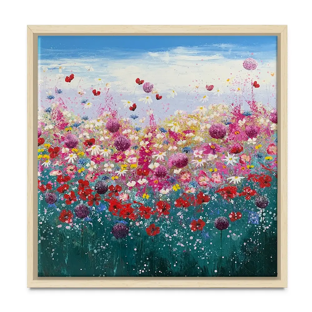 Floral Galore Square Canvas Print Floral Galore Square Canvas Print wall art product Laure Bury