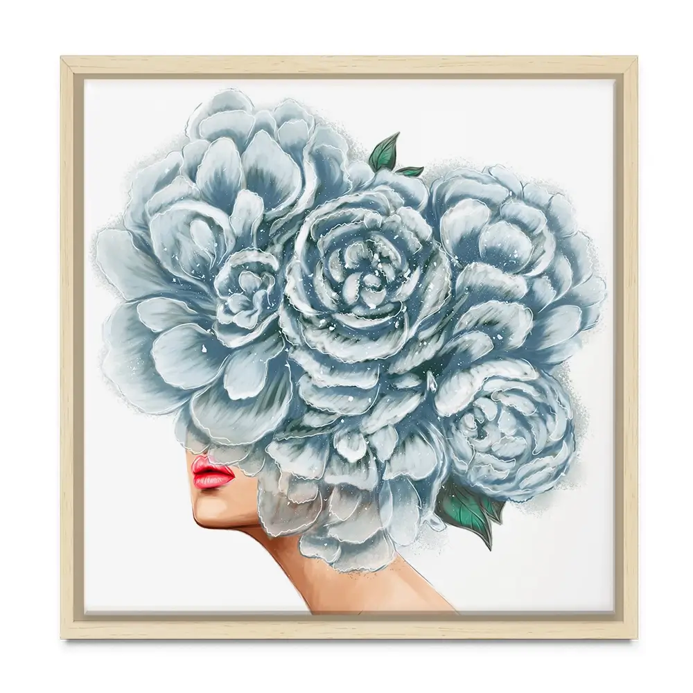 Floral Head Square Canvas Print Floral Head Square Canvas Print wall art product O.Tyshchenko / Shutterstock