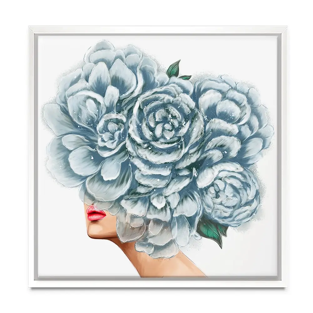 Floral Head Square Canvas Print Floral Head Square Canvas Print wall art product O.Tyshchenko / Shutterstock
