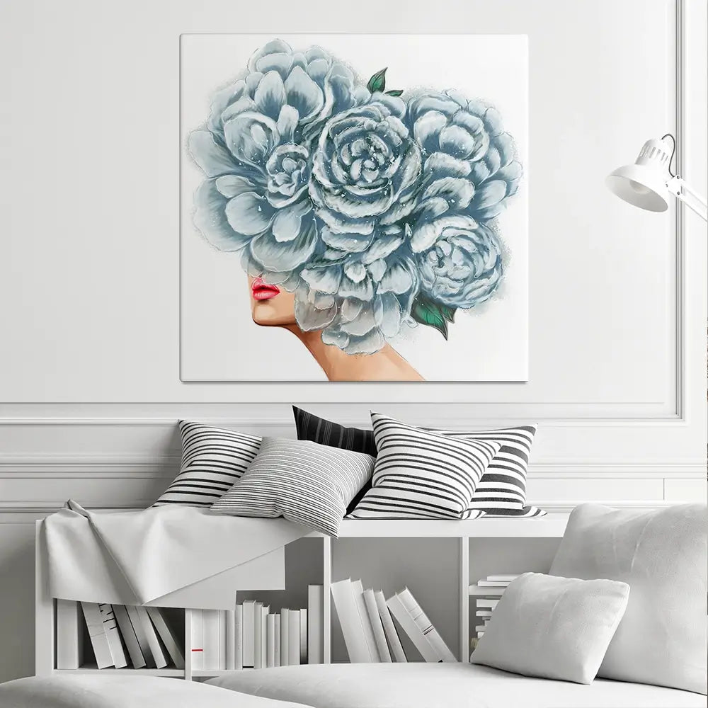 Floral Head Square Canvas Print Floral Head Square Canvas Print wall art product O.Tyshchenko / Shutterstock