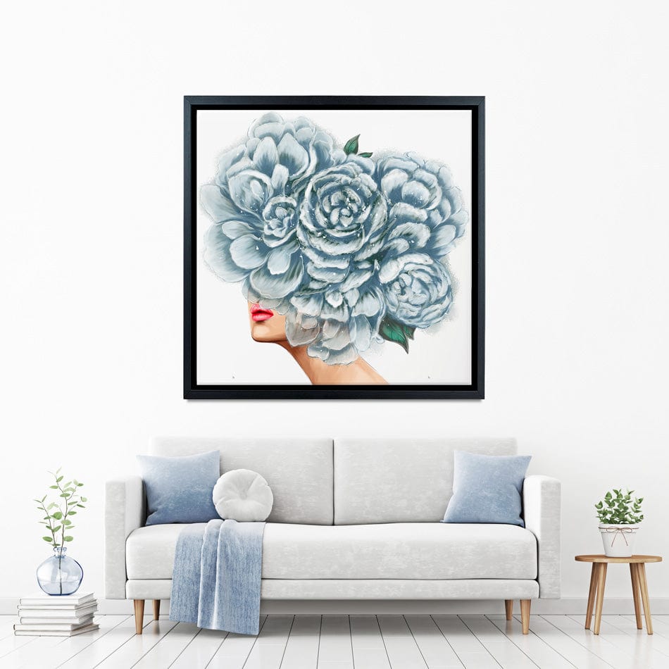 Floral Head Square Canvas Print wall art product O.Tyshchenko / Shutterstock