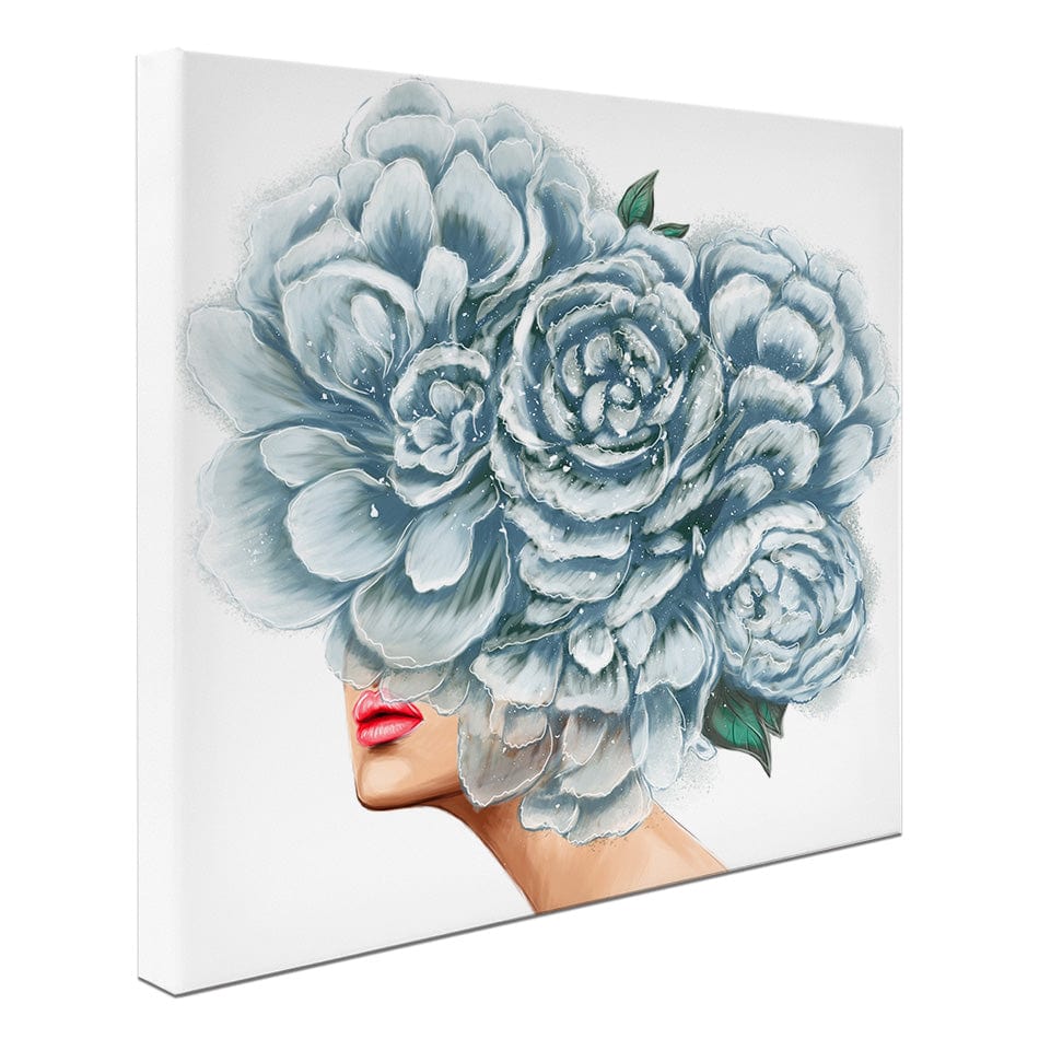 Floral Head Square Canvas Print wall art product O.Tyshchenko / Shutterstock