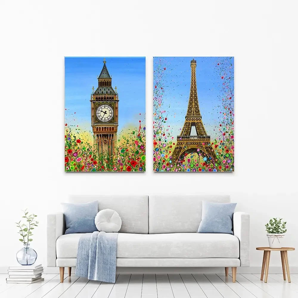 Floral Landmarks Duo Canvas Print Floral Landmarks Duo Canvas Print wall art product Jo Gough