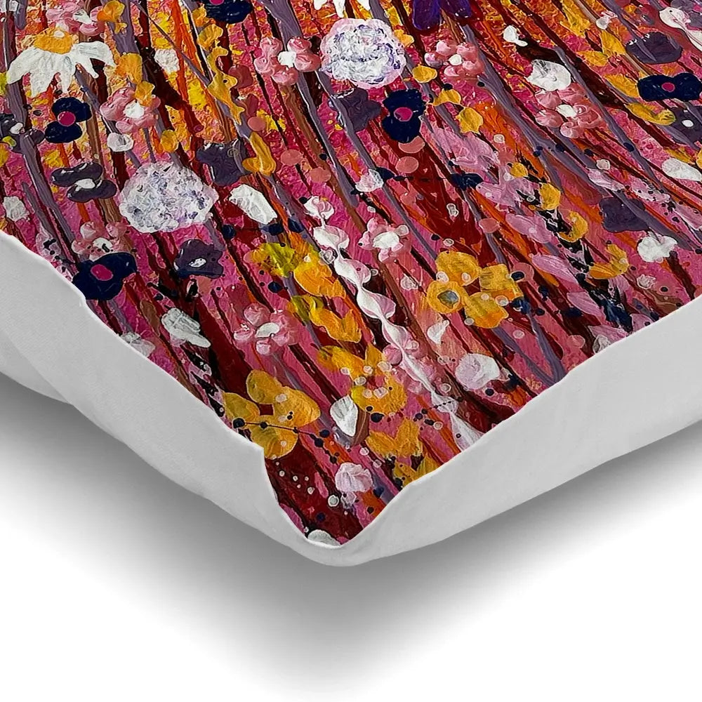 Floral Sunset Warmth Cushion Floral Sunset Warmth Cushion wall art product Emma LC Art