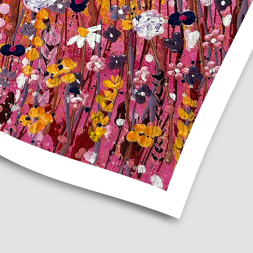 Floral Sunset Warmth Square Art Print Floral Sunset Warmth Square Art Print wall art product Emma LC Art