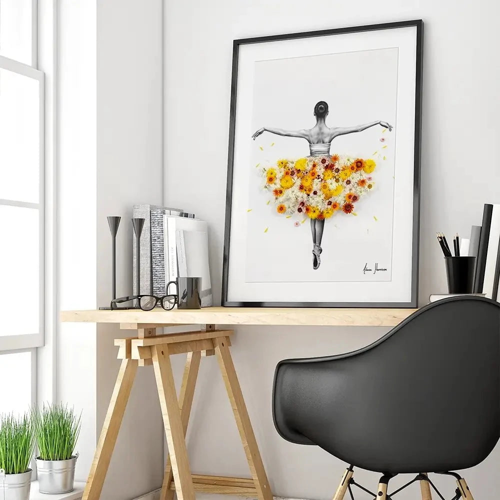 Flower Ballerina Framed Art Print Flower Ballerina Framed Art Print wall art product Ashvin Harrison