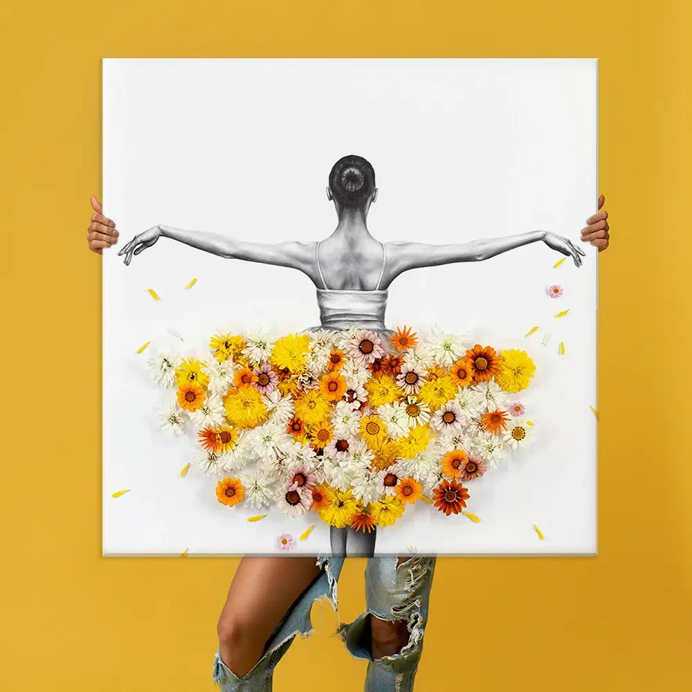 Flower Ballerina Oversized Canvas Print Flower Ballerina Oversized Canvas Print wall art product Art Print Shop