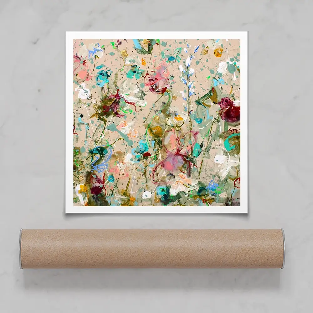 Flower Feeling Square Art Print Flower Feeling Square Art Print wall art product Art Print Shop
