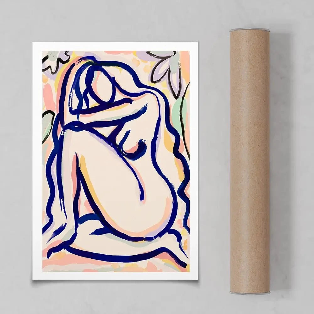 Flower Garden Lady Art Print Flower Garden Lady Art Print wall art product Treechild