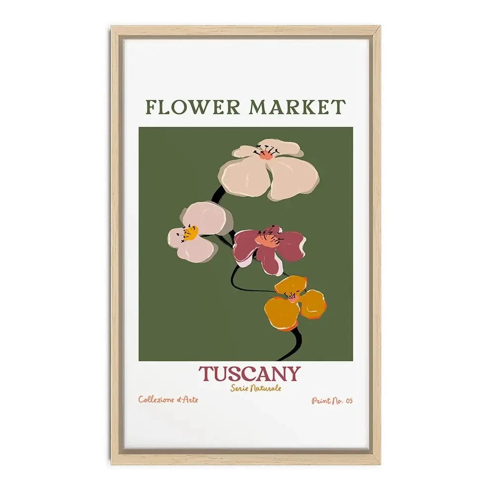Flower Market Tuscany Canvas Print Flower Market Tuscany Canvas Print wall art product Treechild