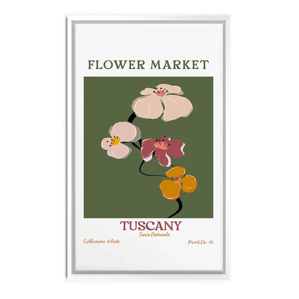 Flower Market Tuscany Canvas Print Flower Market Tuscany Canvas Print wall art product Treechild