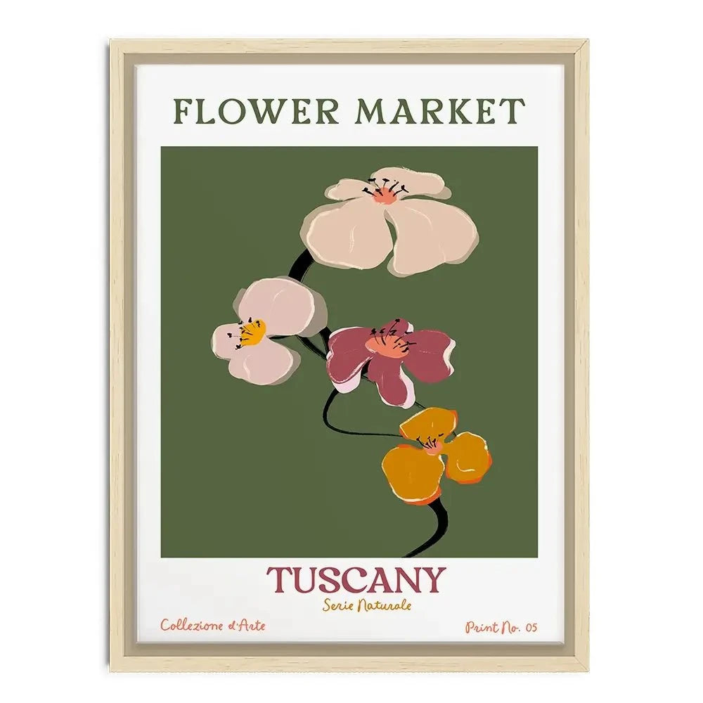 Flower Market Tuscany Canvas Print Flower Market Tuscany Canvas Print wall art product Treechild