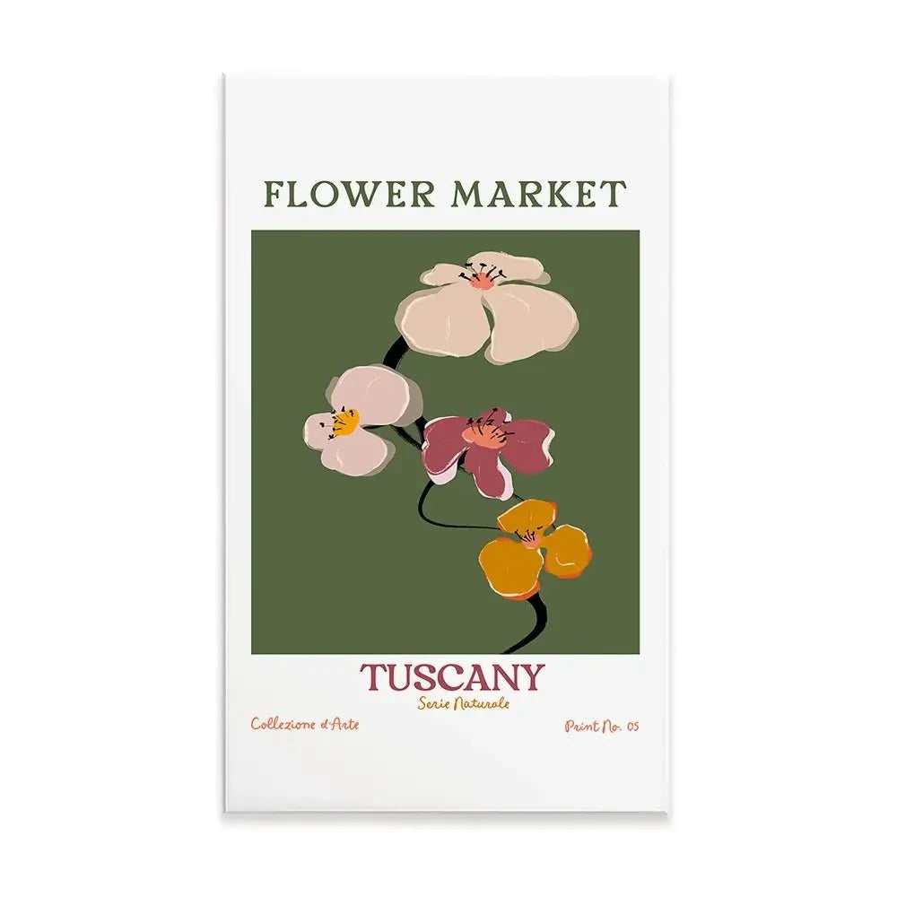 Flower Market Tuscany Canvas Print Flower Market Tuscany Canvas Print wall art product Treechild
