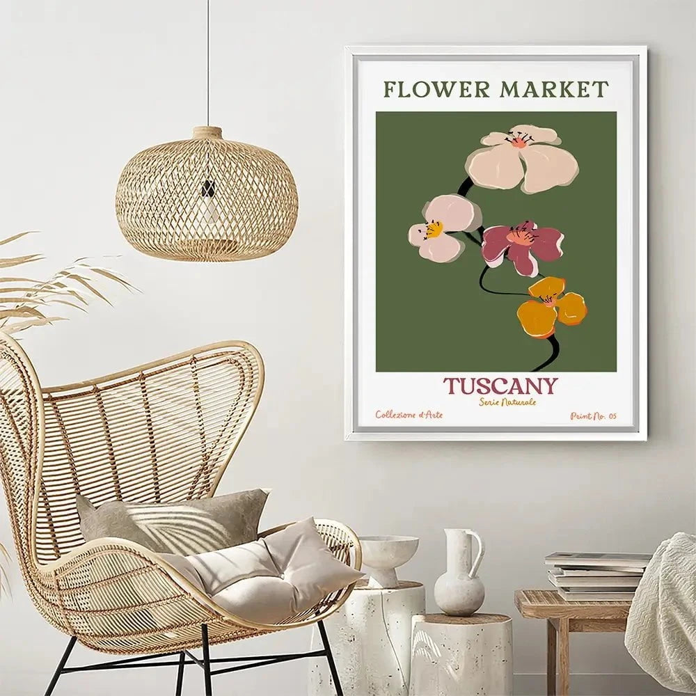 Flower Market Tuscany Canvas Print Flower Market Tuscany Canvas Print wall art product Treechild