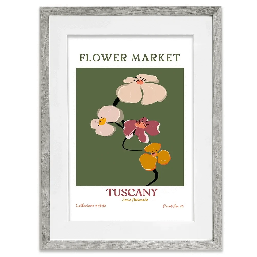 Flower Market Tuscany Framed Art Print Flower Market Tuscany Framed Art Print wall art product Treechild