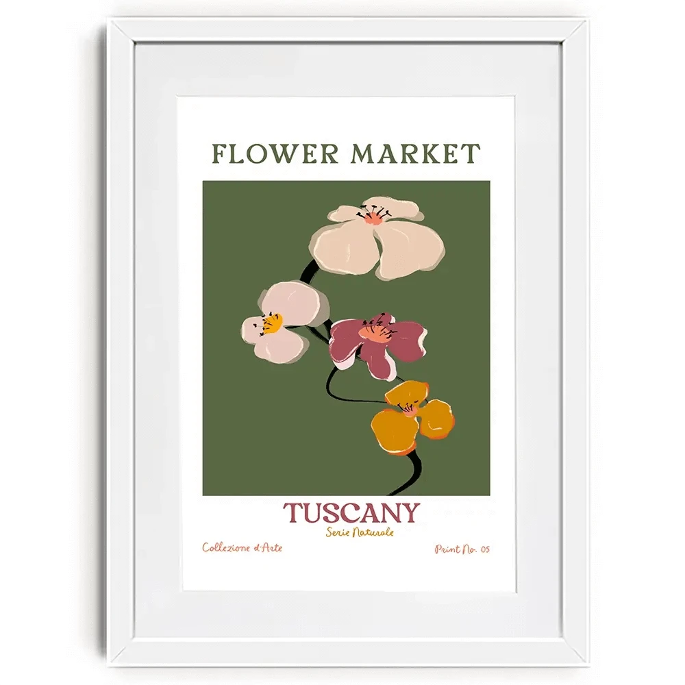 Flower Market Tuscany Framed Art Print Flower Market Tuscany Framed Art Print wall art product Treechild