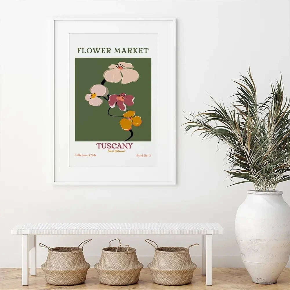 Flower Market Tuscany Framed Art Print Flower Market Tuscany Framed Art Print wall art product Treechild
