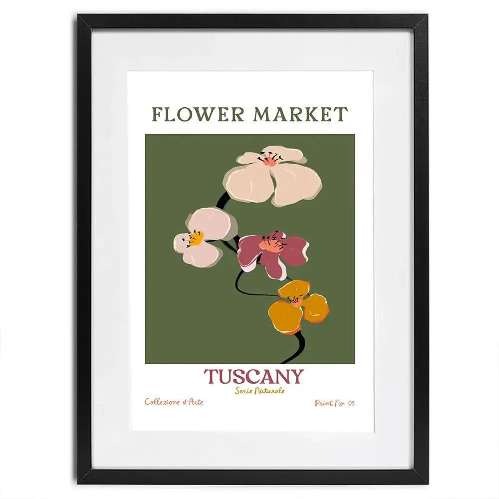 Flower Market Tuscany Framed Art Print Flower Market Tuscany Framed Art Print wall art product Treechild