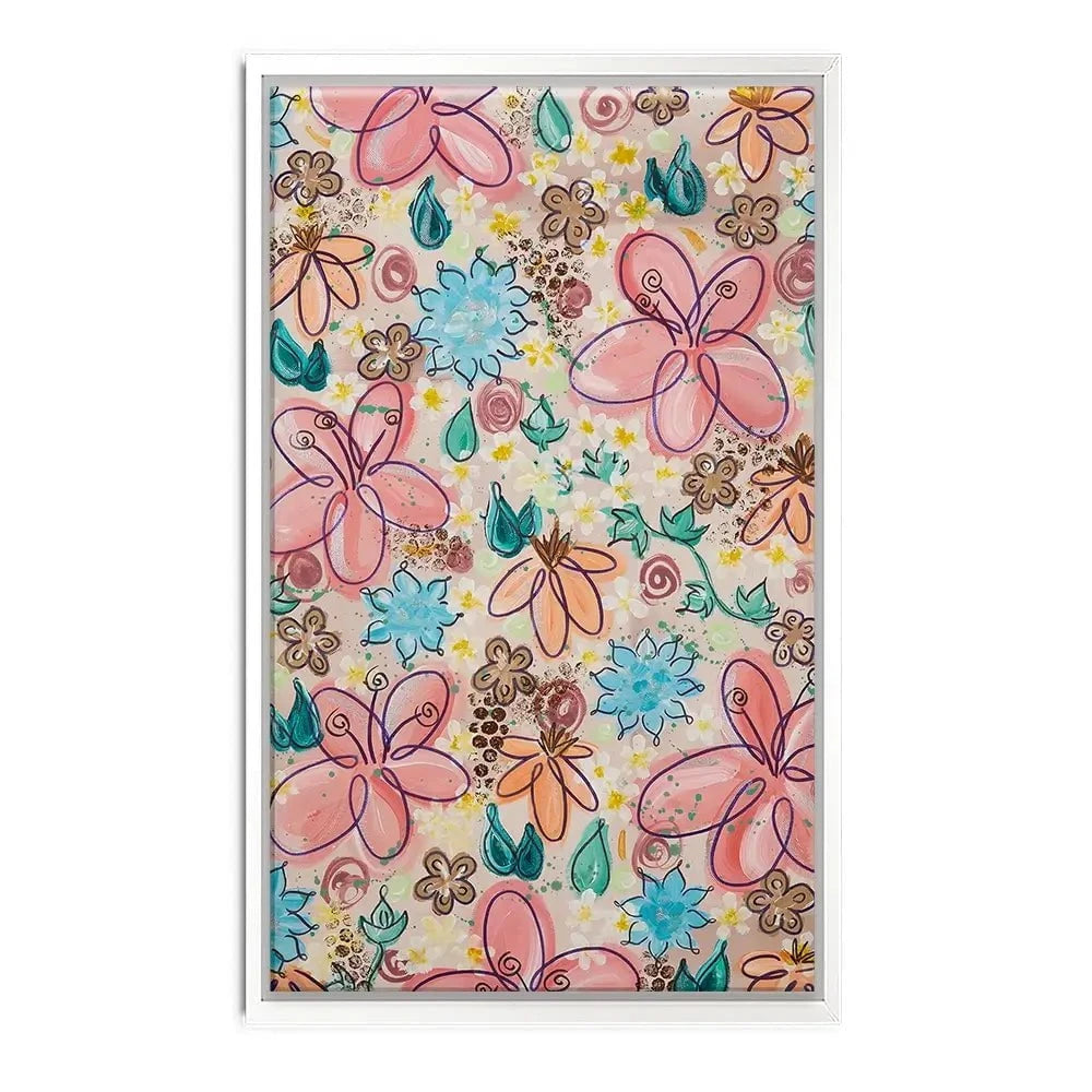 Flower Power Pink Canvas Print Flower Power Pink Canvas Print wall art product Elizabeth White