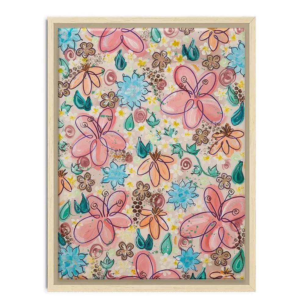 Flower Power Pink Canvas Print Flower Power Pink Canvas Print wall art product Elizabeth White
