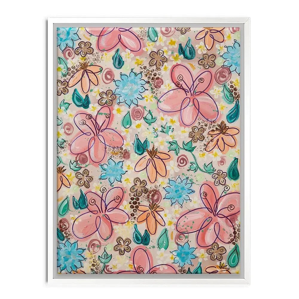 Flower Power Pink Canvas Print Flower Power Pink Canvas Print wall art product Elizabeth White