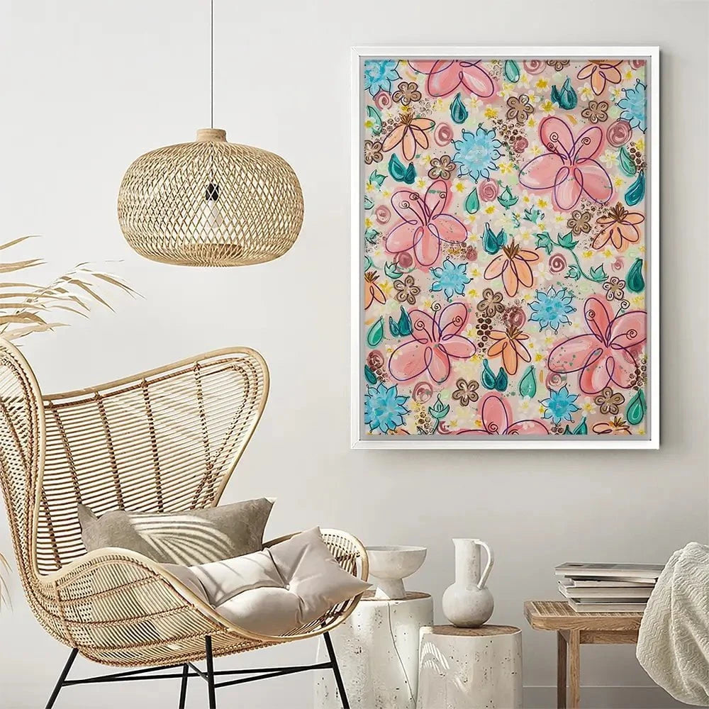 Flower Power Pink Canvas Print Flower Power Pink Canvas Print wall art product Elizabeth White
