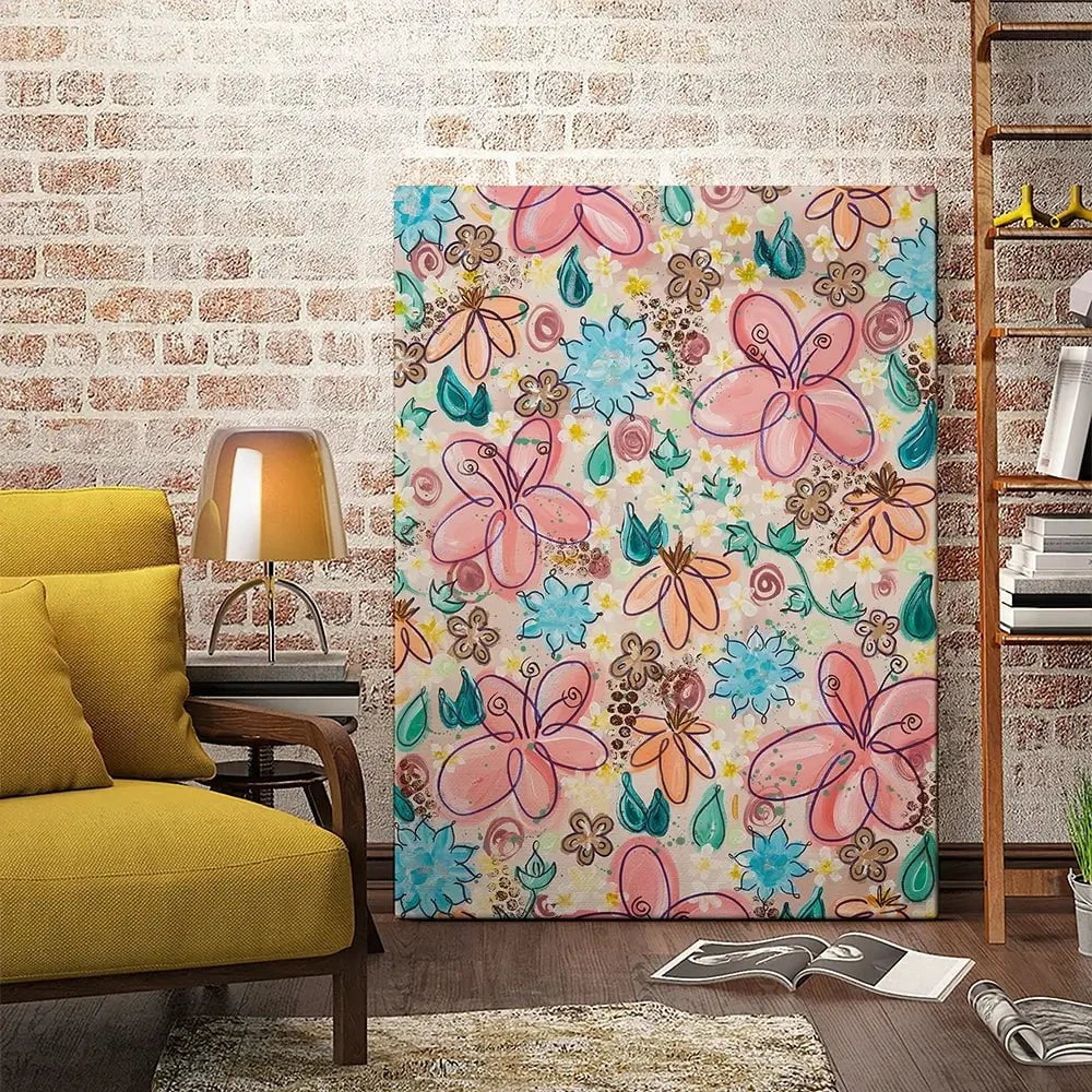 Flower Power Pink Canvas Print Flower Power Pink Canvas Print wall art product Elizabeth White