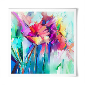 Flower Power Square Art Print Flower Power Square Art Print wall art product Art Print Shop