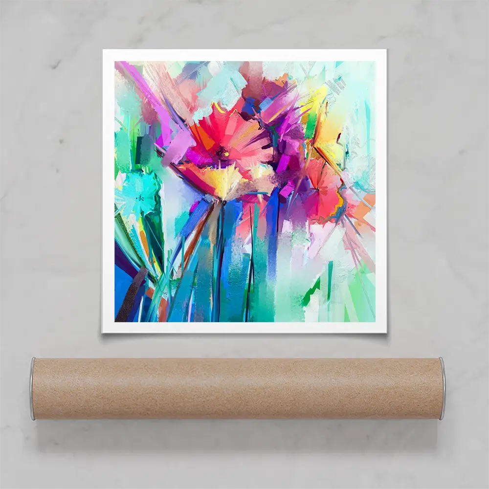 Flower Power Square Art Print Flower Power Square Art Print wall art product Art Print Shop